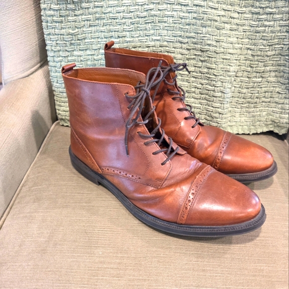 Stafford Other - Stafford Mens Boots Sz 12 M Brown Leather Lace Up Chukka 014-1235 Dress Cadual